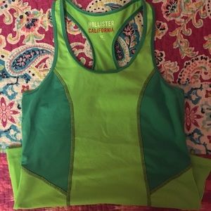 Neon Green Hollister Activewear Tanktop